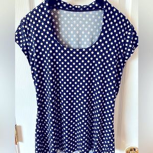 Women’s Grace Royal blue and Ivory blouse